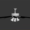 Modern Ceiling Fan With Black Blades And White Motor Housing Design