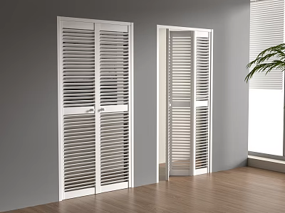 Modern folding door folding louver folding louver 3d model