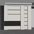 Modern Wine Cabinet Design With LED Lighting Open Shelves And Drawers