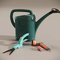 Essential Garden Hardware Tools Including Watering Can Pruning Shears And Accessories 3d model
