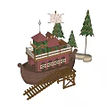 Modern Amusement Equipment Pirate Ship Toy 3d model
