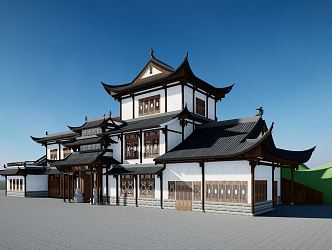 Chinese ancient building famous building 3d model