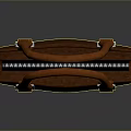 Brown Leather Handbag with Top Handle and Straps Featuring Gray Stripe Design