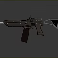 Modern Black Tactical Submachine Gun With Combat Design And Tactical Rail Barrel Grip Stock