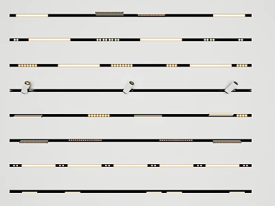 Modern Downlights And Spotlights With Various Designs For Home Interior Lighting 3d model