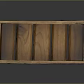 Natural Wooden Decorative Box With Rustic Carved Edges And Wood Grain For Home Decor