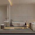 Modern Minimalist Spa Room With Two Beds White Sheets Brown Towels Green Artwork Soft Lighting