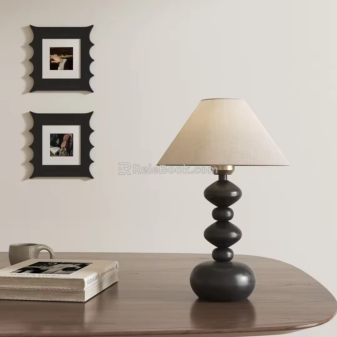 Nordic Middle Ancient Table Lamp 3d model