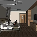 Hospital Outpatient Clinic Interior With Waiting Area Seats Reception Desk And Medical Equipment