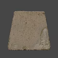 Ancient Weathered Stone Block With Rustic Surface And Top Metal Ring 3d model