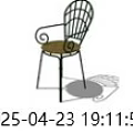 Wooden Folding Outdoor Chair With Slatted Design For Garden Patio Use