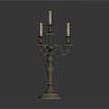 Vintage Metal Candelabra with Five Arms and Classic Design for Home Decorative