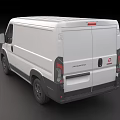 White FIAT Van With Modern Front Design And Black Bumper Details
