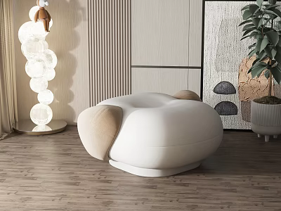 Modern sofa stool 3d model