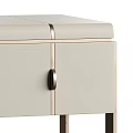 Modern Bedside Table With Sleek Design Wooden Top Metal Legs And Drawer