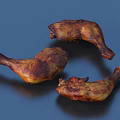 Golden Brown Roasted Chicken Legs With Crispy Skin And Juicy Meat