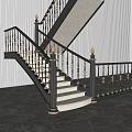 Elegant Modern Staircase Design With Black Metal Railings Gold Accents And Marble Steps