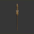 Ornate Golden Sword Design With Decorative Hilt And Sharp Blade
