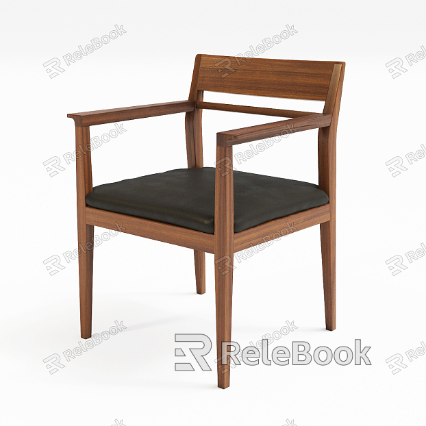 New Chinese-style Armchair Solid Wood Leisure Chair model