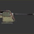 Browning machine gun Browning Gatling White Browning machine gun machine gun bullet military 3d model