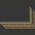Elegant Golden Picture Frame With Ornate Carvings For Home Decor Use
