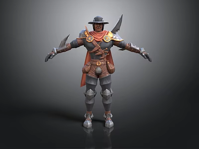 Medieval Knight Armor Warrior Fantasy Character Historical Figure Anime Character Warrior Samurai Soldier 3d model