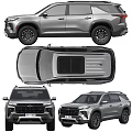 Silver SUV Car With Modern Design Sporty Look And Front Rear View