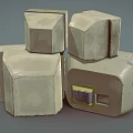 Vintage Old Televisions Stacked In Various Sizes With Aged Appearance