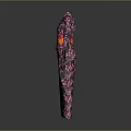 Traditional Japanese Kimono with Pink Cherry Blossom Pattern and Red Obi Belt