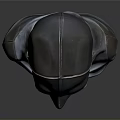 Military Tactical Weapon Black Leather Mask With Eye Holes And Shiny Surface