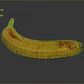 Ripe Yellow Banana With Natural Brown Spots On Smooth Skin
