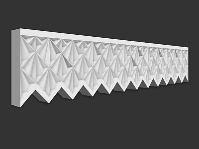 White Wall Decorative Component With Intricate Geometric Patterns And 3D Design 3d model