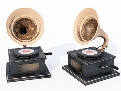 modern phonograph old phonograph old objects 3d model