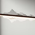 Modern Mountain Shaped Pendant Light With Copper Frame And Lighting Effect 3d model