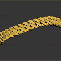 Gold Necklace Chain Thick Necklace Big Gold Necklace 3d model