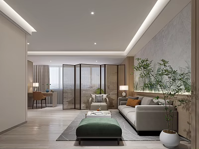 Bright Hospital Outpatient Clinic Waiting Area With Medical Reception And Patient Seating 3d model