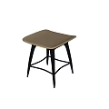 Modern Minimalist Stool with Gray Upholstered Seat and Black Slim Legs Design for Contemporary Spaces