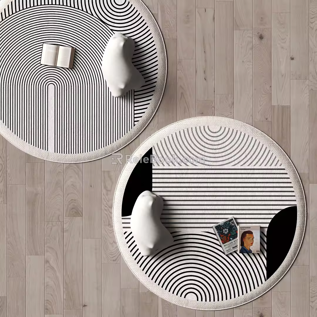 Round carpet 3d model