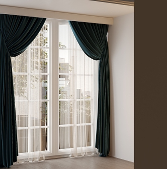 Modern Curtain Screen Window Blinds Dream Curtain Shangri-La Curtain 3d model