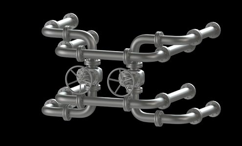 Modern Piping 3d model