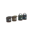 Round Functional Multicolor Storage Ottoman Stools With Fabric Leather Handles And Lids 3d model