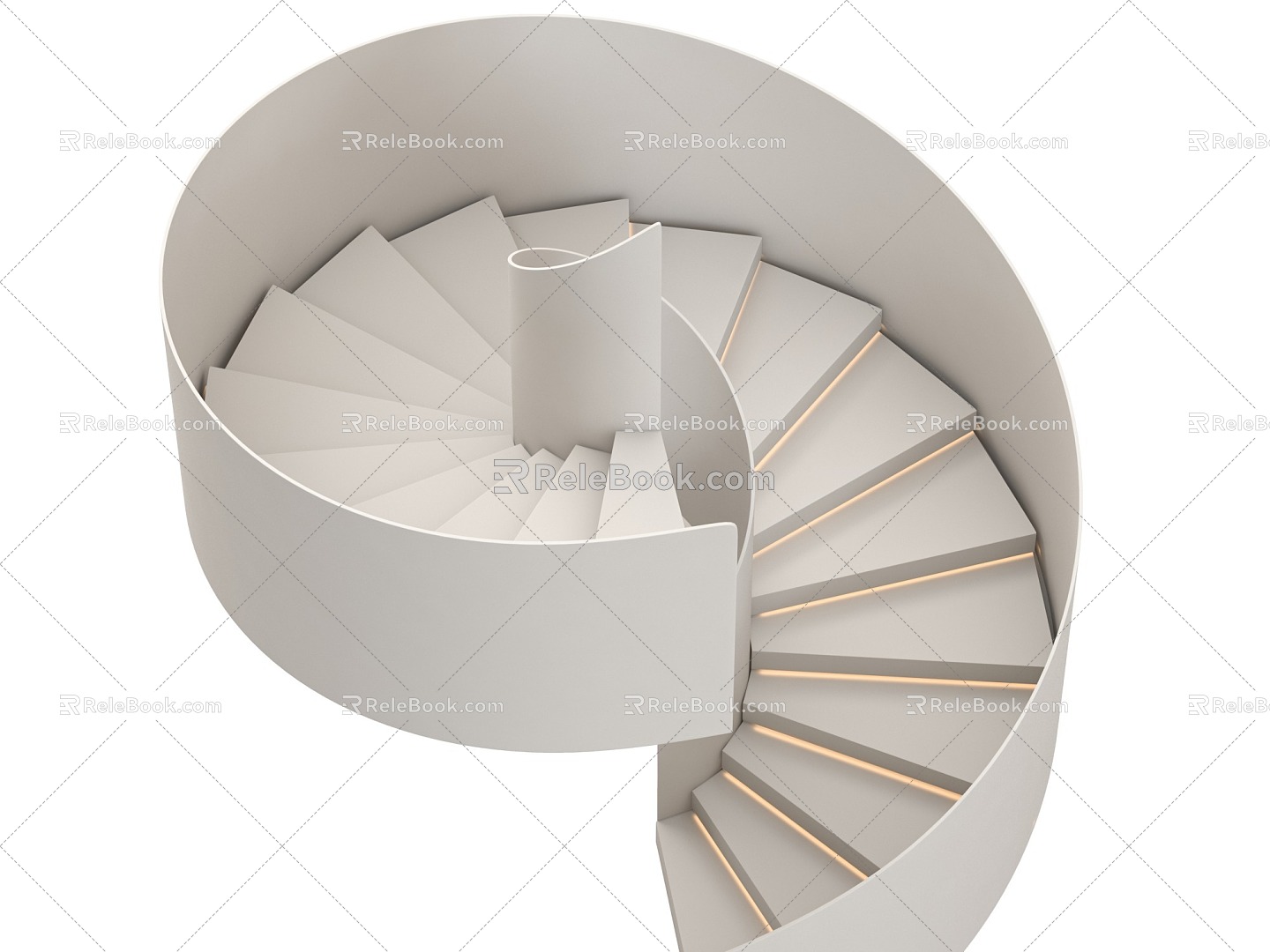 The rotating stairs. 3d model