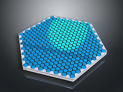 Hexagonal Blue Honeycomb Design Mat For Home Decor And Practical Use 3d model
