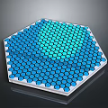 Hexagonal Blue Honeycomb Design Mat For Home Decor And Practical Use 3d model