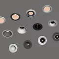 Stylish Downlights and Spotlights with Various Styles Black White Round Design for Home Lighting