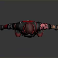 Game Character With Red Hair Black Gloves And Black Red Outfit As Fantasy Creature