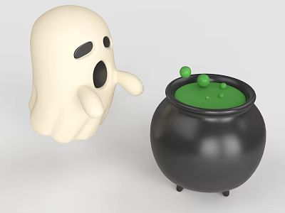 Modern Holiday Jewelry Halloween Props Elf 3d model