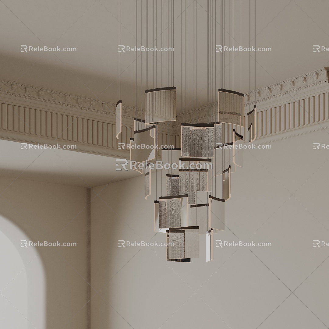 Modern chandelier 3d model