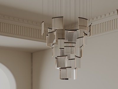 Modern chandelier 3d model