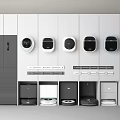 Modern Built in Washing Machine Models With Smart Features And White Cabinet Design